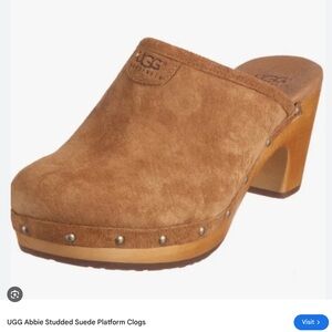 New in box Ugg Brown Suede Clogs size 6